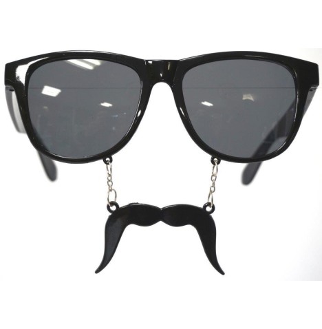 Lunette moustache noire retombante - Lunettes  pas cher