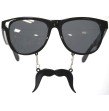 Lunette moustache noire retombante