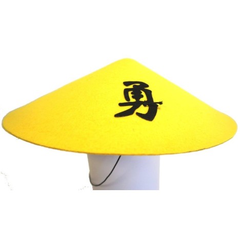 Chapeau chinois Jaune feutrine