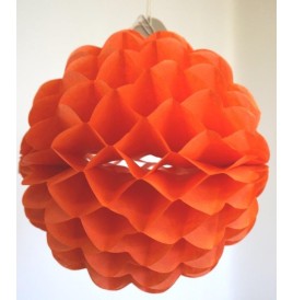 Boules festonnées diam. 20 cm orange