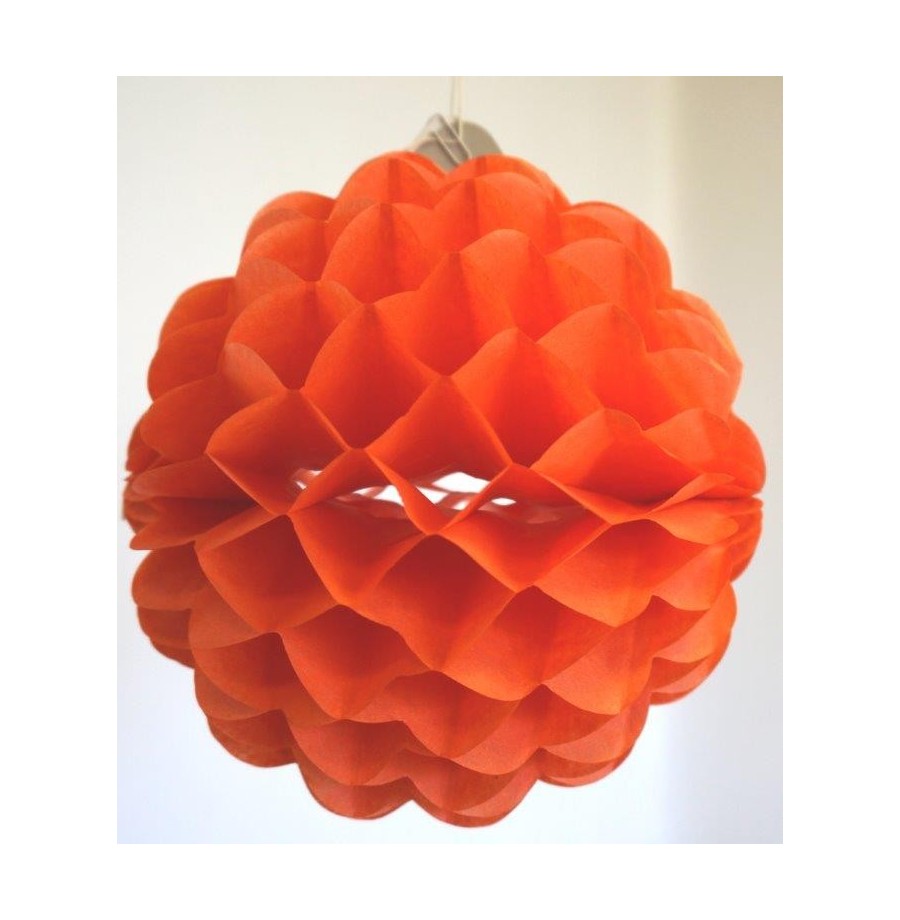 Boules festonnées diam. 20 cm orange