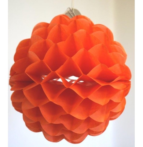 Boules festonnées diam. 20 cm orange
