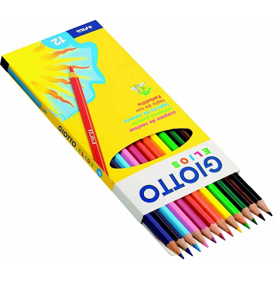 Crayons couleurs 18 cm étui de 12