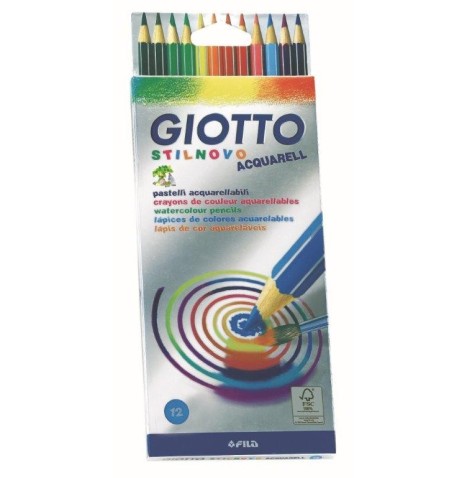 Crayon aquarellable stilnovo etui de 12 - Crayons et Feutres  pas cher