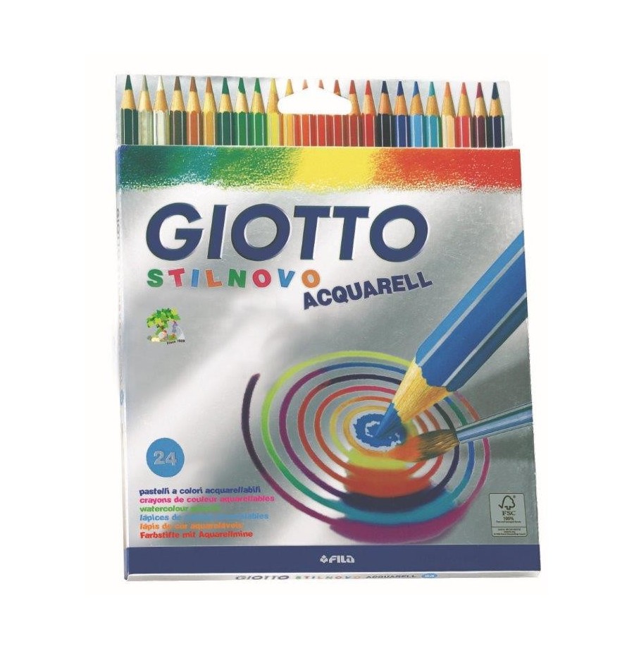 Crayons Aquarellable Stilnovo etui de 24