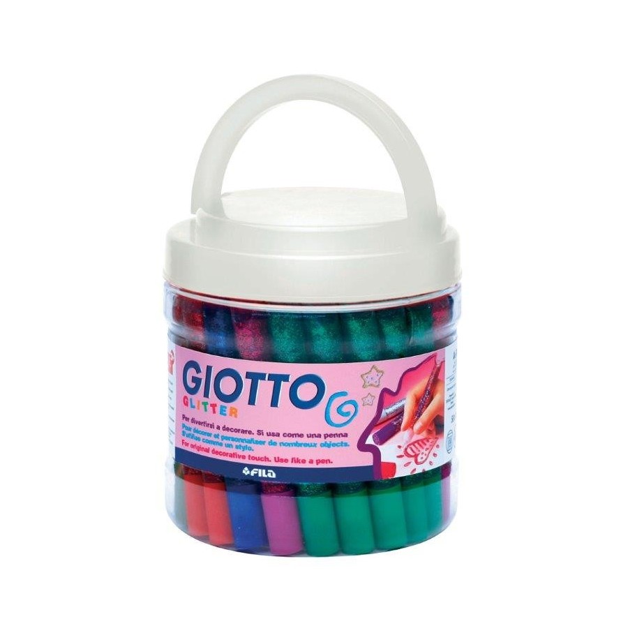 Schoolpack glitter 50 stylos 6 couleurs