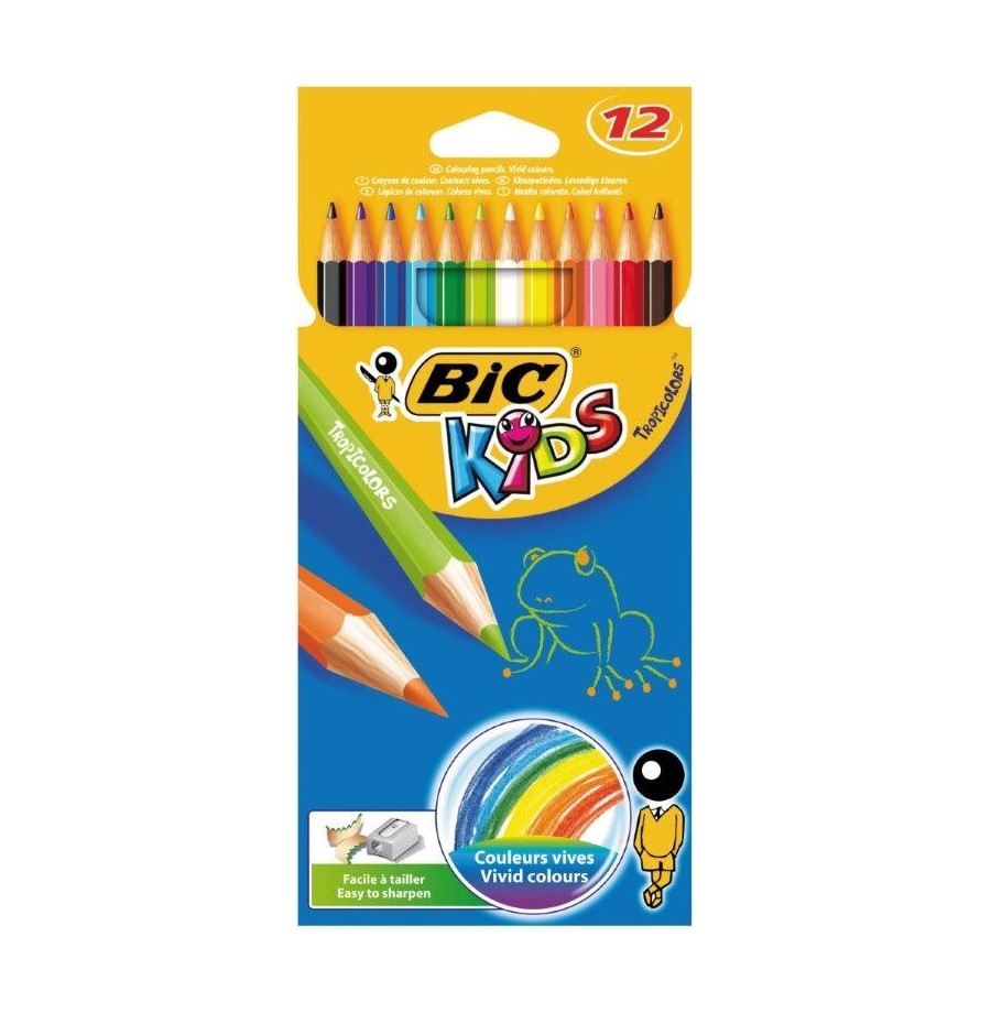 Etui 12 crayons couleur ass. tropicolor Conté