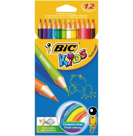 Etui 12 crayons couleur ass. tropicolor Conté