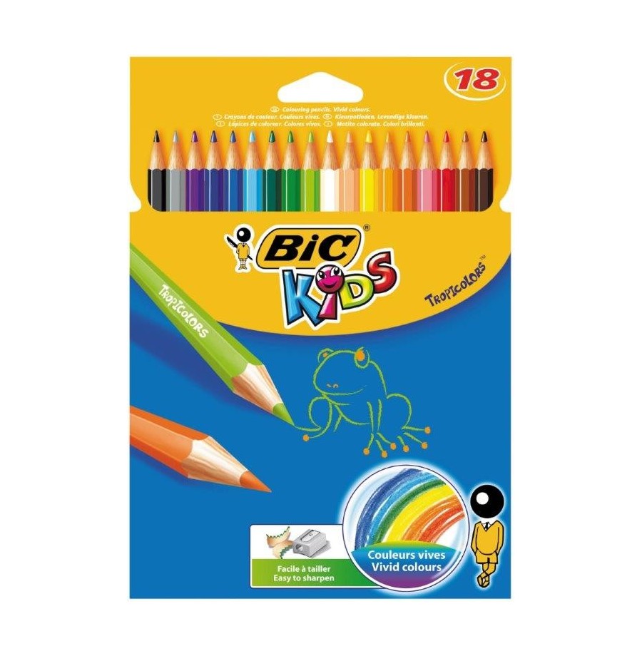 Etui 24 crayons couleur ass. tropicolor Conté