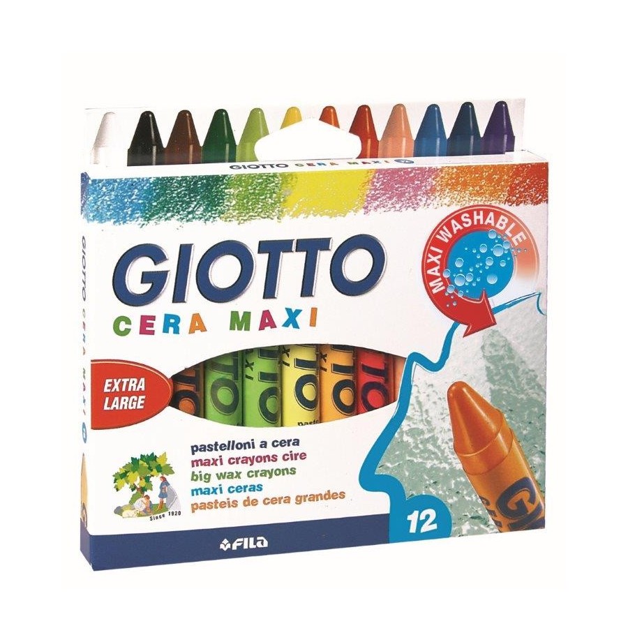 Etui 12 maxi crayon cire Giotto