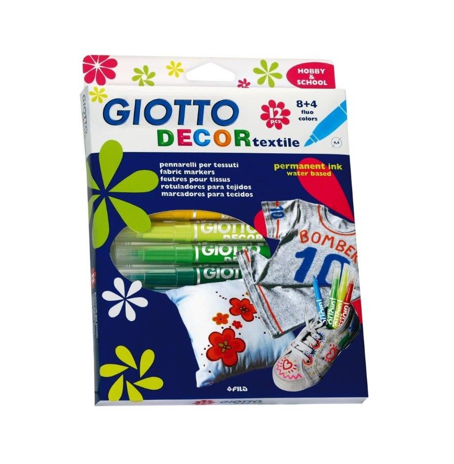 Etui 12 feutres Textile Giotto