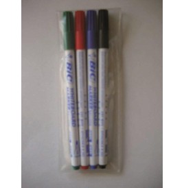 Pochette 4 velleda pointe fine Bic-Conté