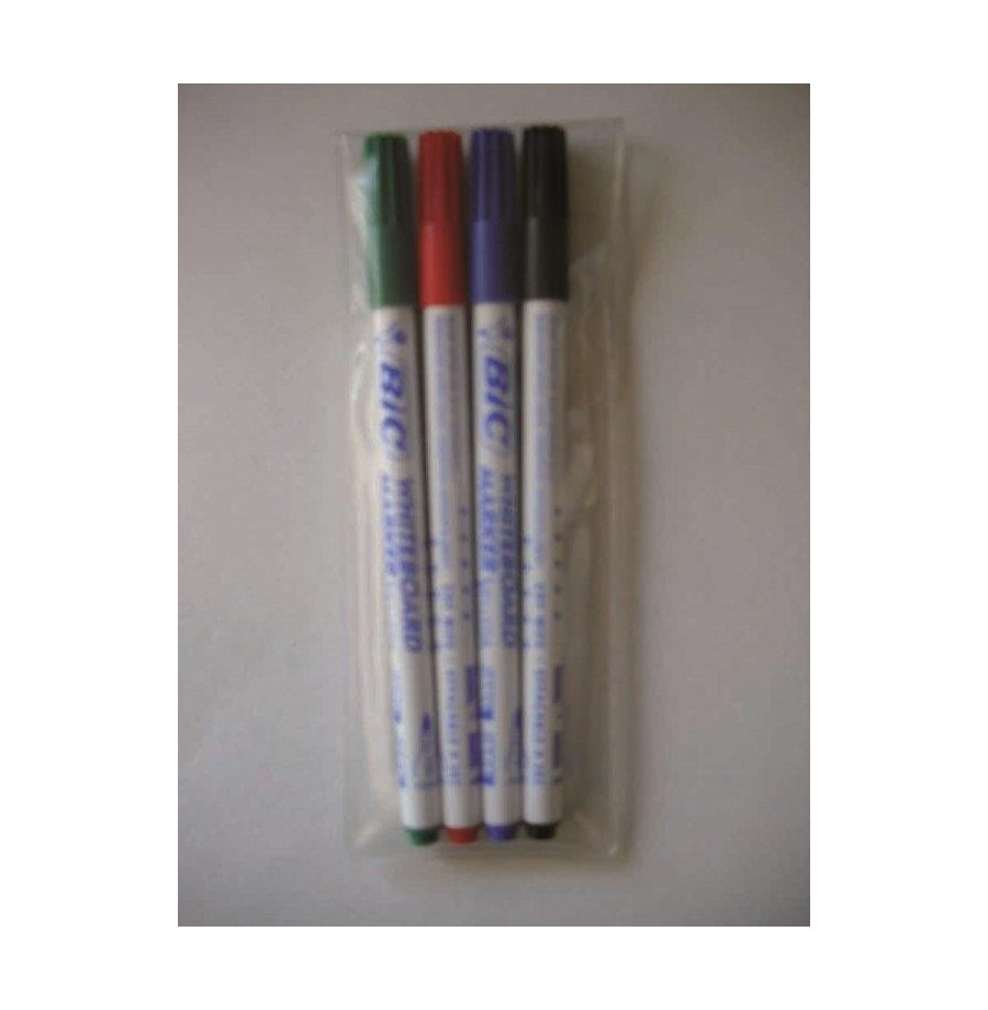 Pochette 4 velleda pointe fine Bic-Conté