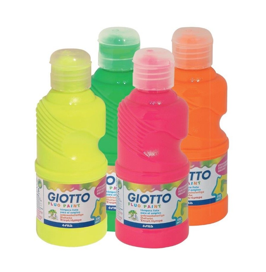 Assort 4 flacons gouache fluorescente 250 ml