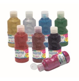 Assortiment 6 flacons 250 ml gouache pailletée