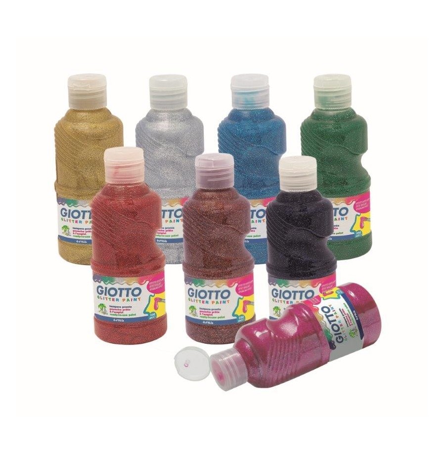 Assortiment 6 flacons 250 ml gouache pailletée