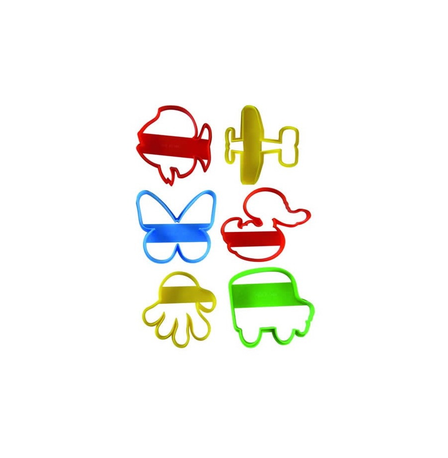 Sachet  de 6 emporte pièces grandes formes assortis