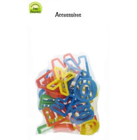 Sachet alphabet 26 formes 5 cm - Modelage et Pâte Fimo  pas cher