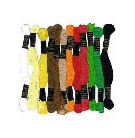Assortiment 12 échevaux de 8 m