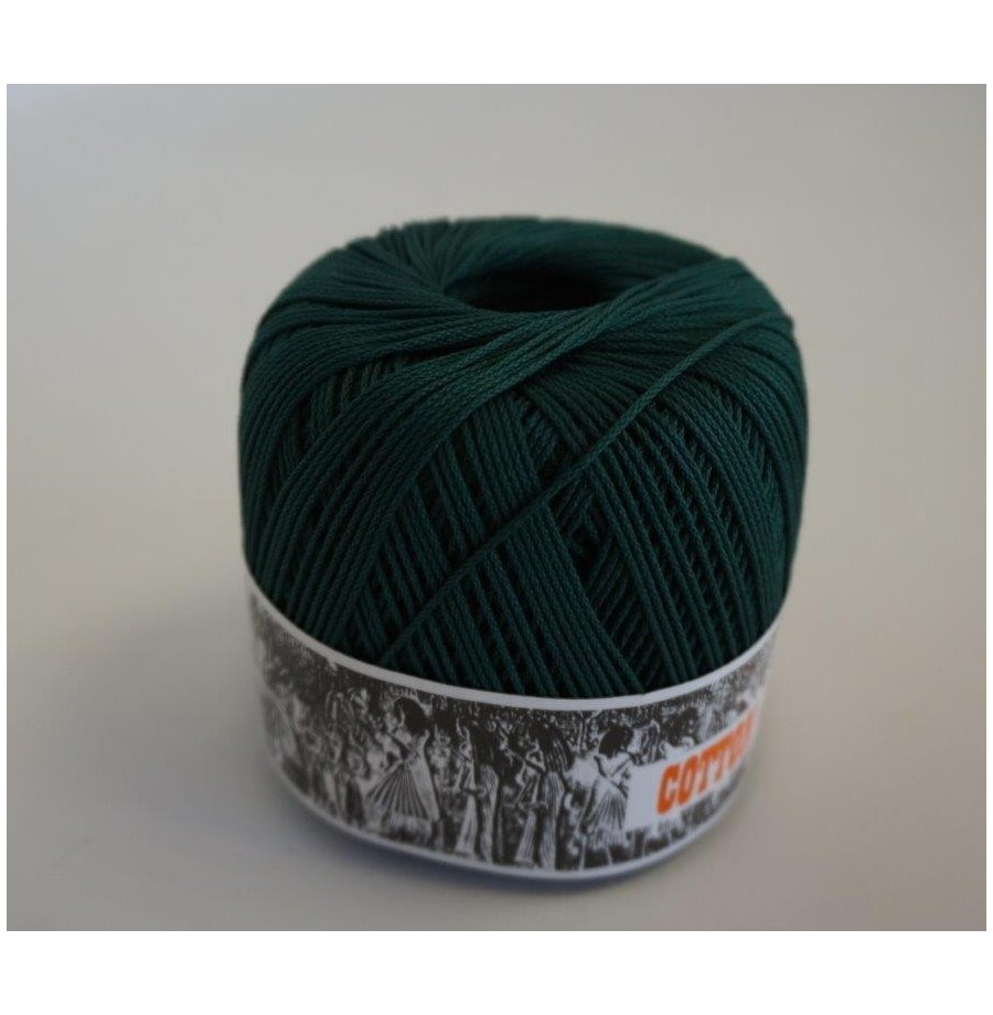 Pelote 50 g coton perlé vert foncé