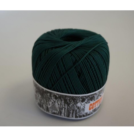Pelote 50 g coton perlé vert foncé