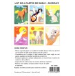 Lot 6 cartes sable animaux