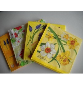 20 serviettes  Fleurs