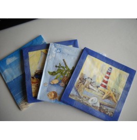 20 serviettes Mer