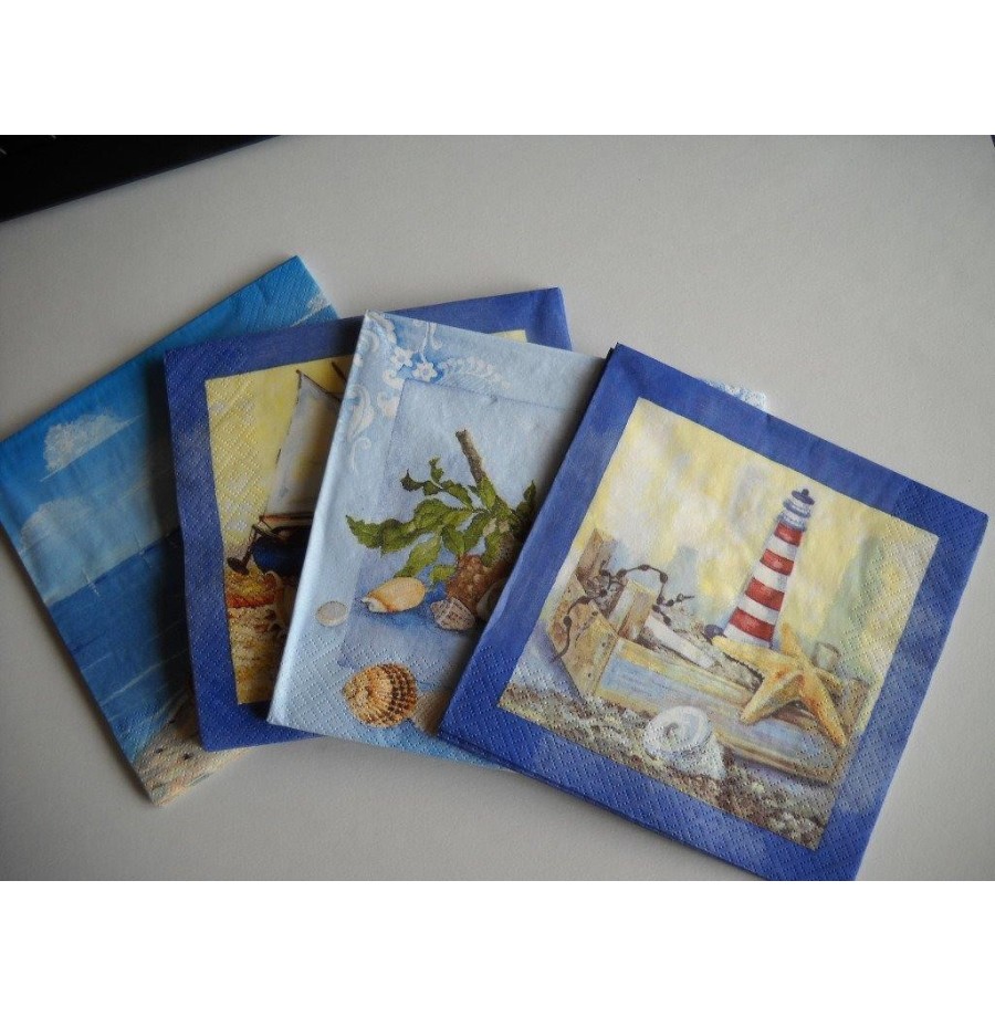 20 serviettes Mer