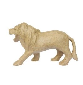 Lion papier maché 12 cm env - Décopatch - Feutrine - Laine - Objet ...