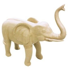 Eléphant en papier maché 12 cm