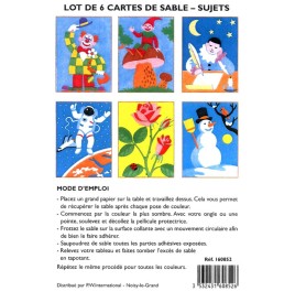 Lot 6 cartes sable sujets - Activités Créatives  pas cher