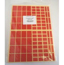Pochette 2304 gommettes rect assorties