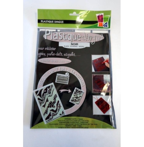Poch. plastique dingue noir 262*202 mm   7 fl