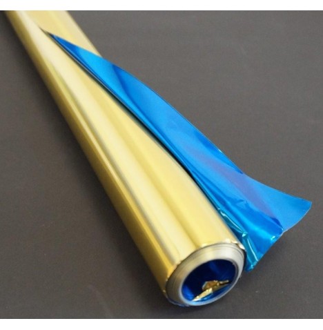 Papier métal décor Bleu/Or 0.50 x 10 m