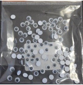 Sachet 100 yeux mobiles diam 5mm