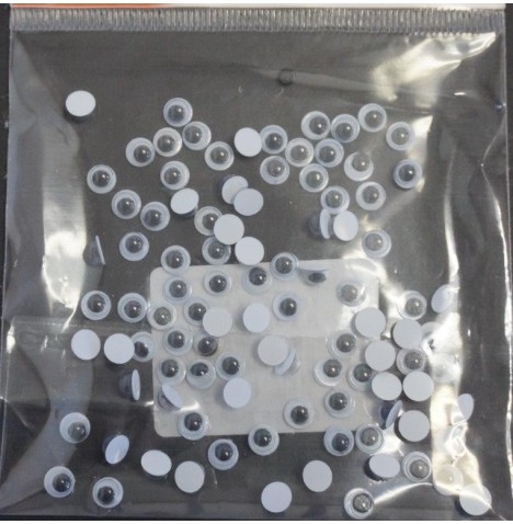 Sachet 100 yeux mobiles diam 5mm