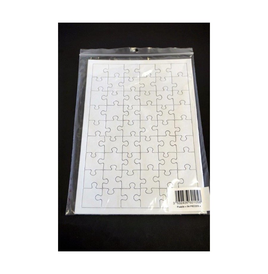 Puzzle carton blanc 54 pièces 240 x 160 mm