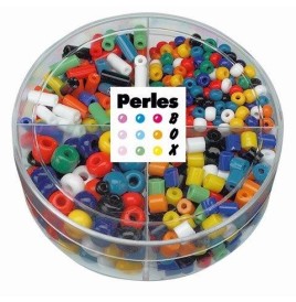 Boîte 700 perles mélangées gros trous - Perles et accessoires - Bou...