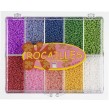 Boîte perles rocailles 2.5 mm perles mix