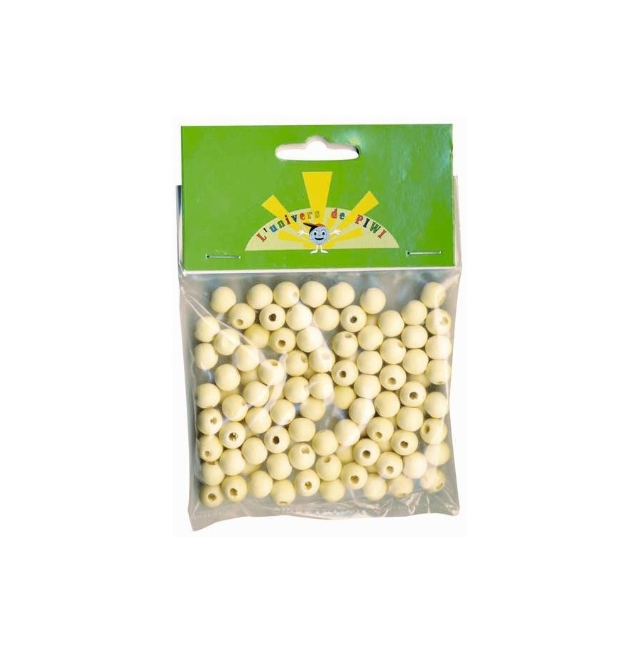 Sachet 200 perles rondes naturelles 8 mm