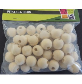 Sachet 50 perles rondes diam 20 mm