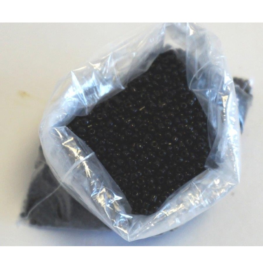 Sachet 100g perle rocaille mat noir - Perles et accessoires - Boule...