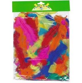 Sachet plumes assorties - Raphia - Chenilles - Plumes  pas cher