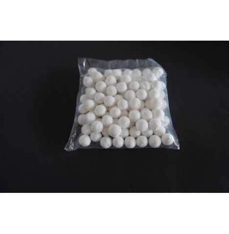 Sachet 100 boules cellulose diam. 25 blanches