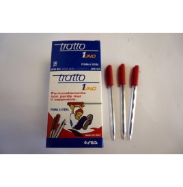 Boite de 50 stylos bille TRATTO rouge 1-1.0