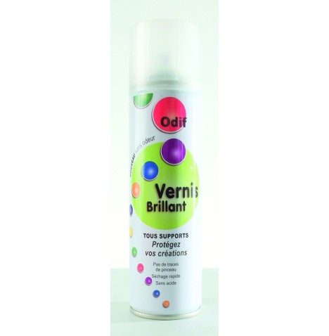 Vernis spray brillant flacon 250 ml