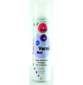 Vernis spray Mat flacon 250 ml - Articles Kermesse, Travaux Manuels...