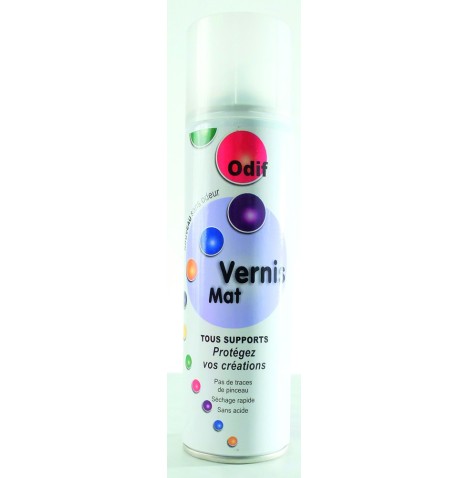 Vernis spray Mat flacon 250 ml - Articles Kermesse, Travaux Manuels...