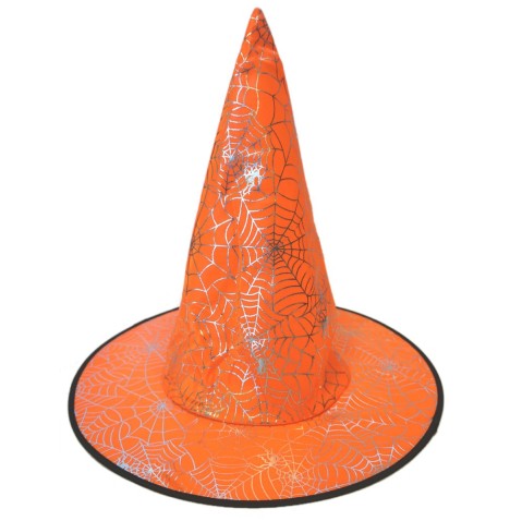 Chapeau sorcière araignée orange - Halloween  pas cher